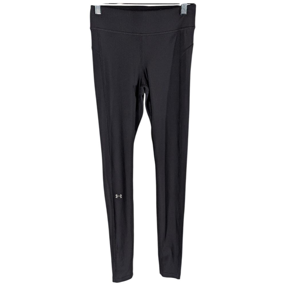 Under Armour Yoga Leggings Womens Small Tall Black UA Heatgear Motion Workout